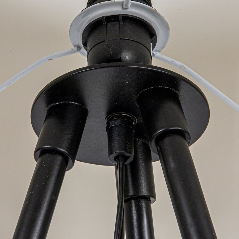 Metal Floor Lamp with Jute Shade