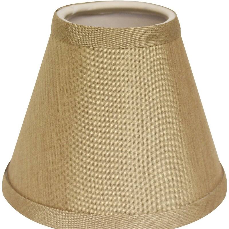 5" Pale Brown Set of 6 Chandelier No Slub Lampshades - 5"x5"x5"