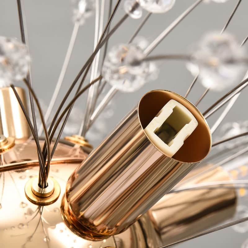 8/9/12/16-Light Modern Linear Sputnik Globe Pendant Starburst Firework Crystal Chandelier