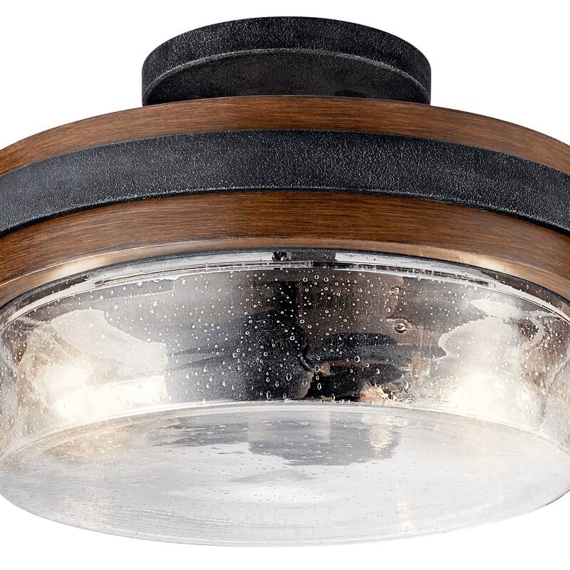 Kichler Lighting Grand Bank Collection 2-light Auburn Stained Semi-Flush Mount