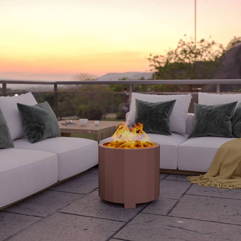 Commercial Grade Outdoor Smokeless Wood Burning Portable Fire Pit - 19.5" or 27"