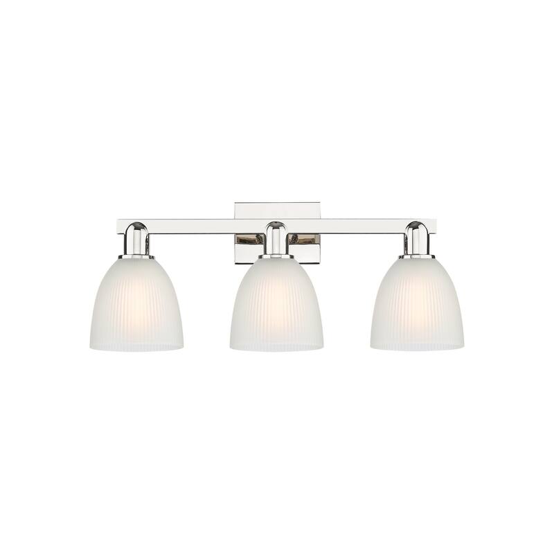 Innovations Lighting Endless Possibilities Arcadia - Castile - 3 Light 25" Bath Vanity Light - Polished Nickel/White