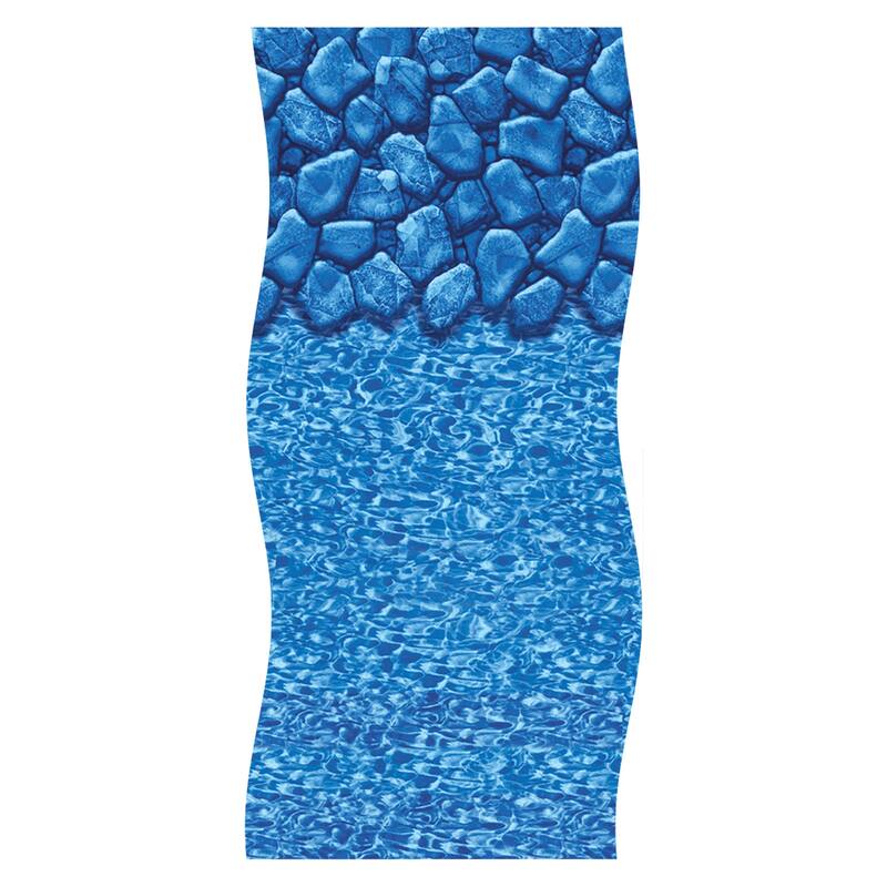 18' Blue Round Boulder Swirl Overlap Above Ground Swimming Pool Liner