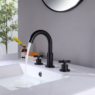8 in. Widespread Three Hole 2-Handle Watersense Bathroom Faucet