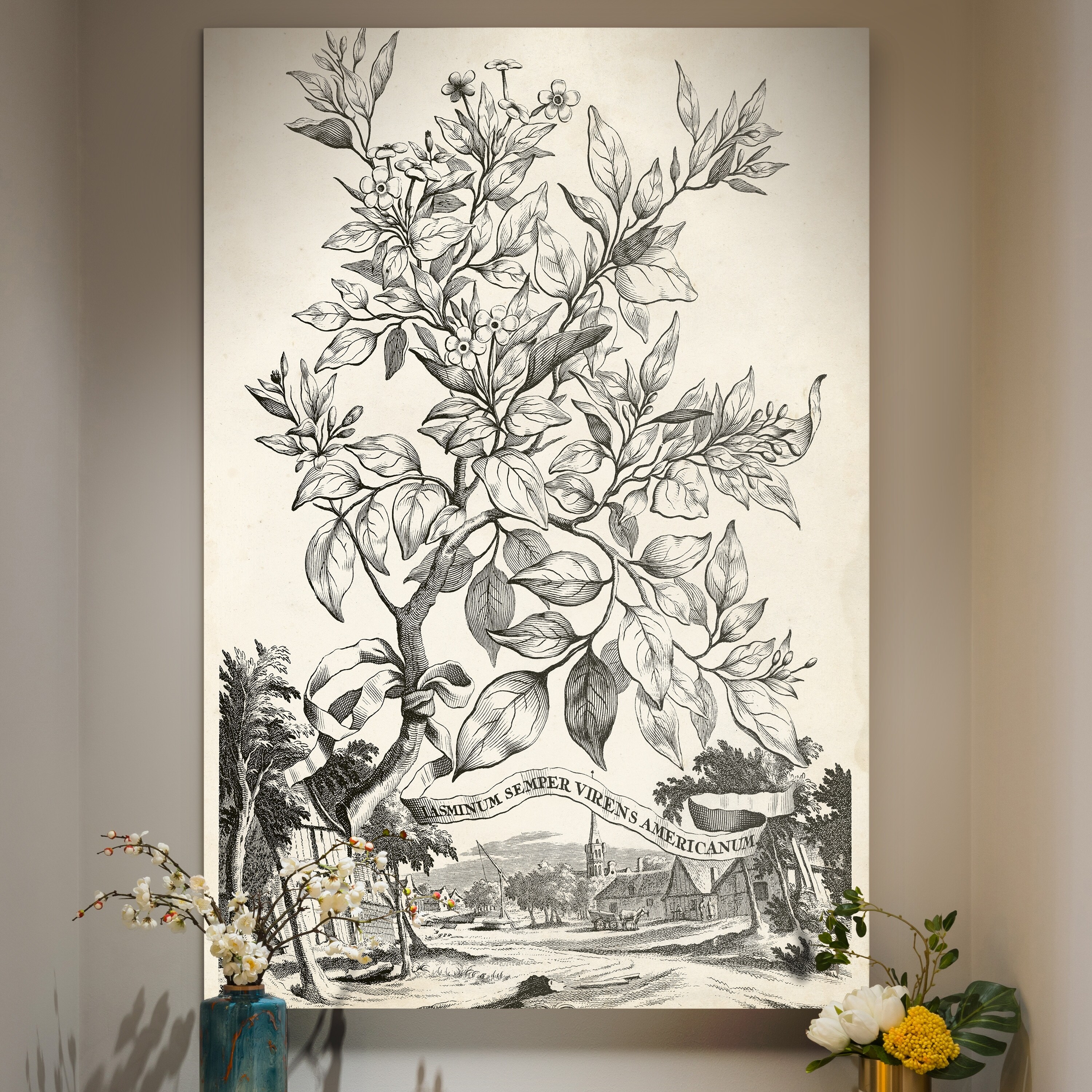 Scenic Botanical II -Premium Gallery Wrapped Canvas - Bed