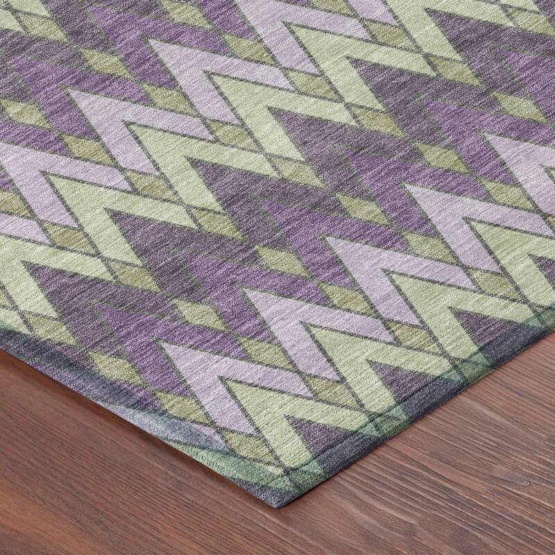 Machine Washable Indoor/ Outdoor Modern Baxter Chantille Rug