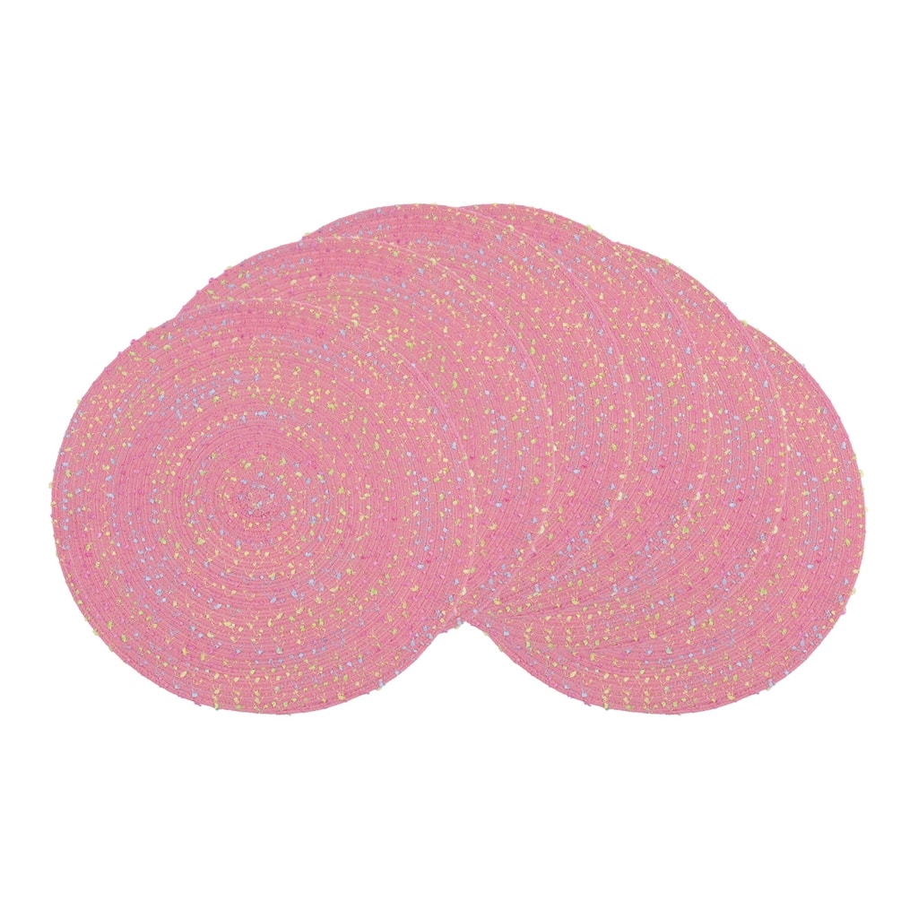 Rustic Placemats Set of 6 Round Placemats for Dining Table Decor Indoor Outdoor Kitchen Table Mat - 15*15in