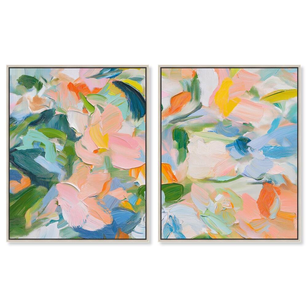 Chromatic Layers Canvas Set of 2 by Art Remedy