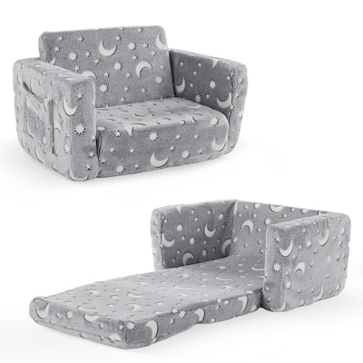 1-Piece Full Sponge Kids Single Folding Sofa Bed With Luminous Feature
