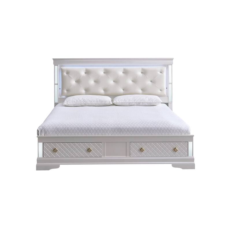 Glory Furniture Naples G6735B-KSB King Bed Pearl