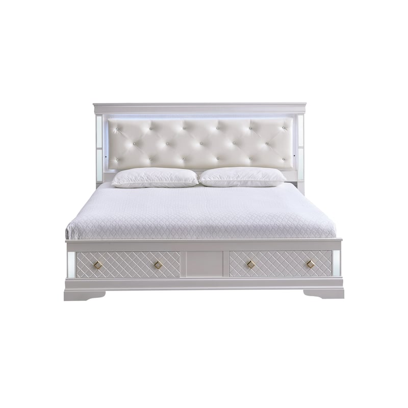 Glory Furniture Naples G6735B-QSB Queen Bed Pearl