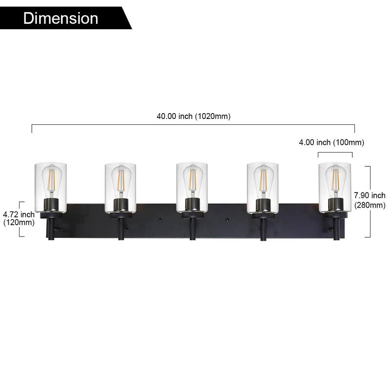 Farmhouse Wall Lighting with Clear Glass