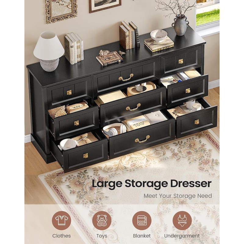 Farmhouse Drawers Dresser for Bedroom Wood Rustic Chest of Drawers