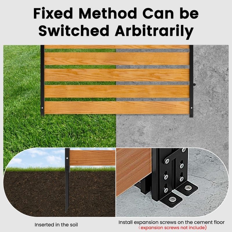 Air Conditioner Fence Outdoor Privacy Fence Screen 3.2 ft.W x 5 ft.H