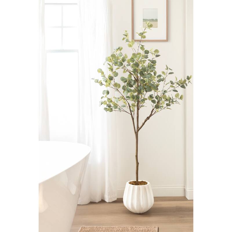 Kate and Laurel Eudora Faux Eucalyptus Tree