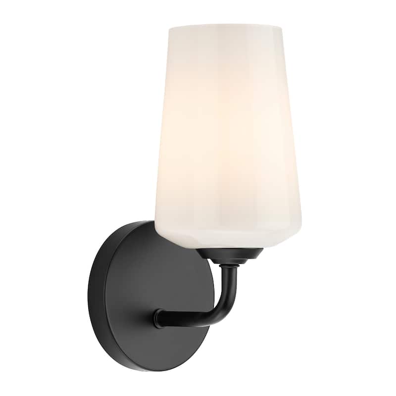 Progress Lighting P710149 Celino 11" Tall Wall Sconce with White Glass
