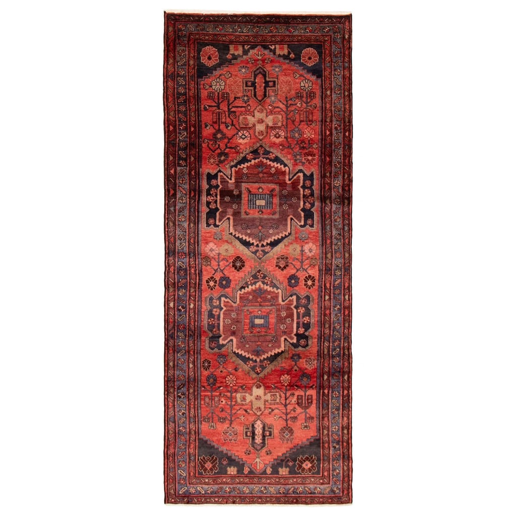 ECARPETGALLERY Hand-knotted Anadol Red Wool Rug - 3'10 x 10'1
