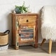 preview thumbnail 2 of 5, Laveer Boho Handcrafted Wooden Side Table by Christopher Knight Home