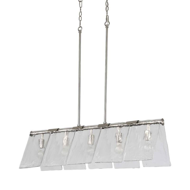 Golden Lighting 6072-LP Serenity 5 Light 11" Wide Linear Pendant - Pewter