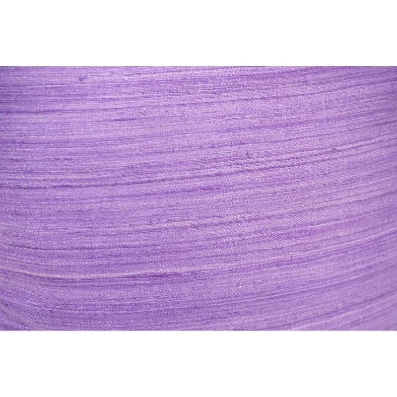 Home&Manor Raw Silk Throw Pillow 18" Purple