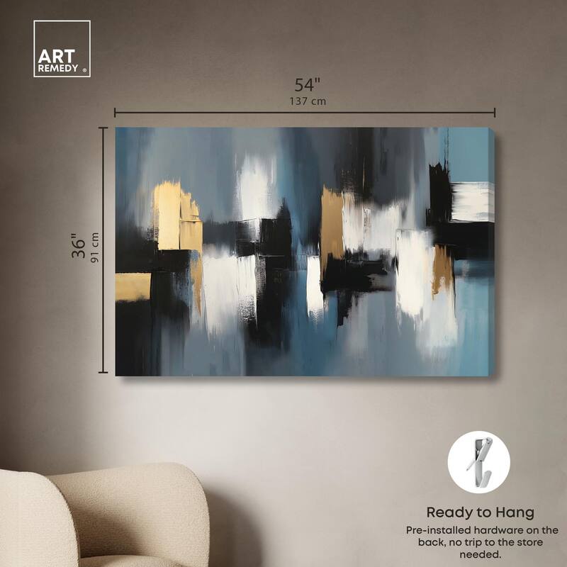 Within Blues Canvas by Art Remedy, Gallery Wrapped