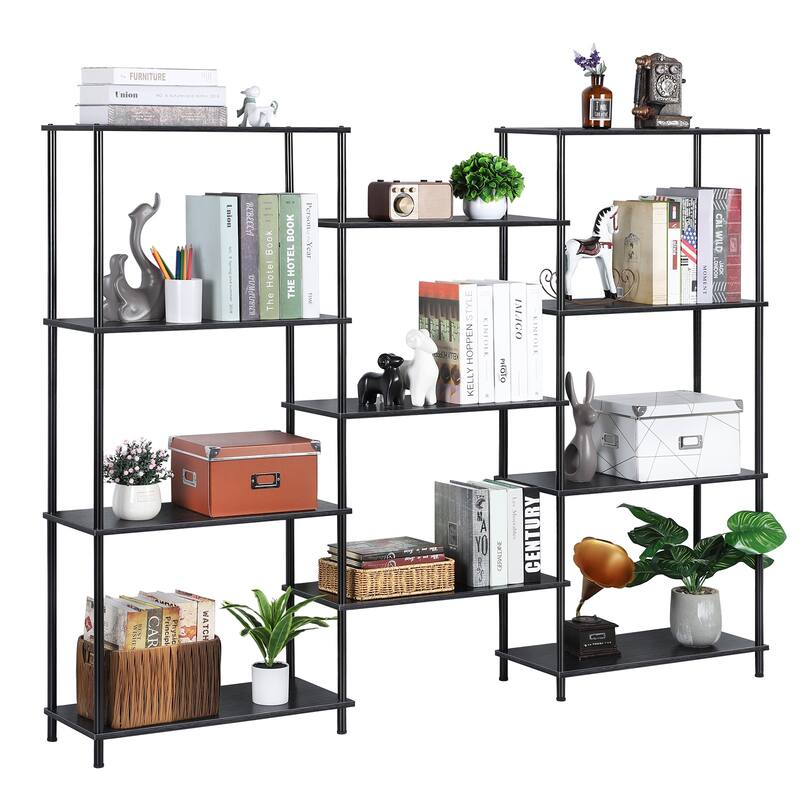 Industrial Bookshelf with 2 Anti-Tipping Strap