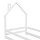 preview thumbnail 5 of 28, Twin Size Wood Bed Frame with House-shaped Headboard Floor bed with Fences