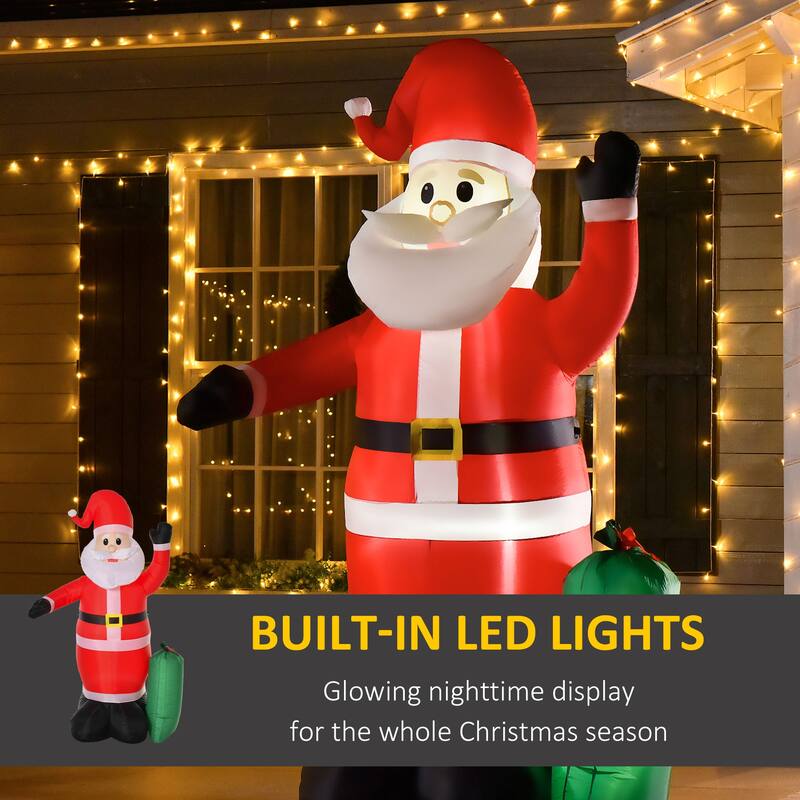 HOMCOM 8' Santa Inflatable Christmas Decoration with Gifts