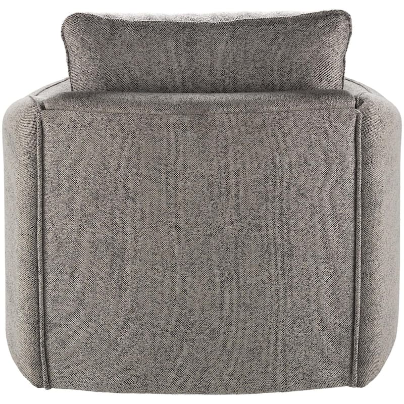 Stacie Modern Minimalist Grey Swivel Accent Chair