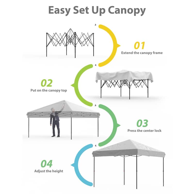 10' x 10'， 10'x 20' Pop Up Canopy