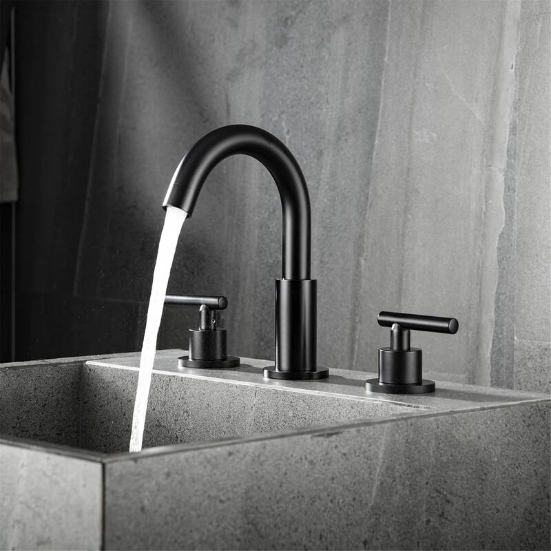Widespread Bathroom Sink Faucet 2 Handle 8 inch Bathroom Faucet 3 Hole Modern Basin Vanity Faucets Mixer Faucets With Valve