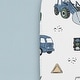 preview thumbnail 5 of 4, Sweet Jojo Designs Construction Truck Boy 2 Pack Baby Bassinet Fitted Sheets Blue Grey Green Transportation Zone Vehicles Crane