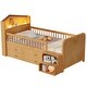 preview thumbnail 9 of 21, Wooden Twin Size Low Loft Bed with House Shape Headboard Built-in LED Lights, Kids Storage Bed with Drawers and Storage Stairs