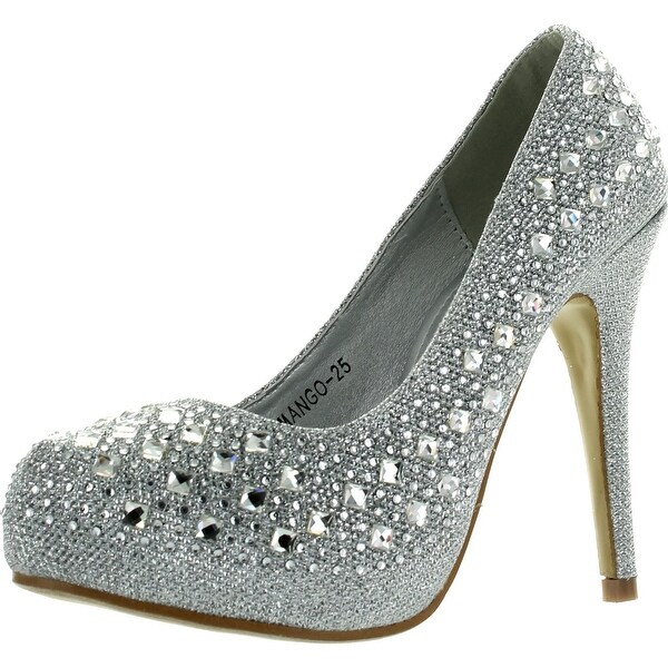 rhinestone pump heels