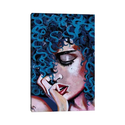 iCanvas "A Happy Woman Is A Satisfied Woman" by Artist Ria Canvas Print