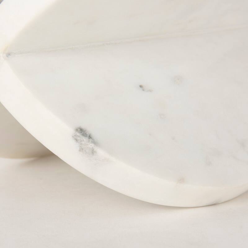 Sophia 5.5 L x 5.5 W x 8.5 H White Marble Decor Stand