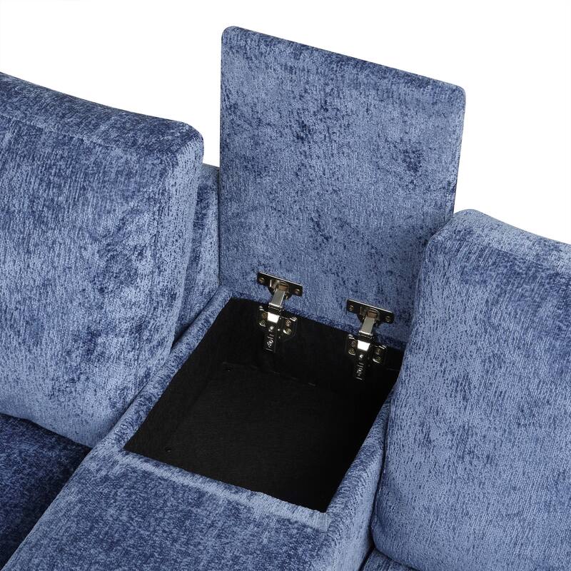 L-Shaped Pull Out Sleep Couch Bed Reversible Sleeper Sectional Sofa