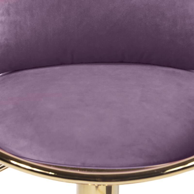 Velvet Bar Chair, 360 Degree Rotation Adjustable Counter Chair Set of 2