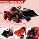 preview thumbnail 2 of 26, Hetoy 3 in 1 Ride on Tractor, 12V Ride on Bulldozer with Detachable Trailer