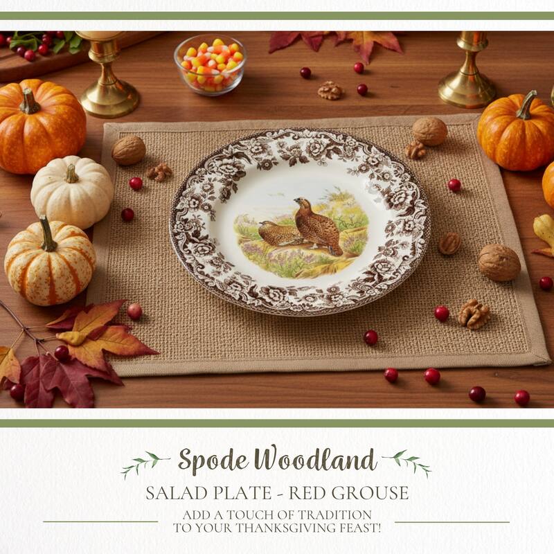 Spode Woodland Salad Plate Birds Motif - 8 inch