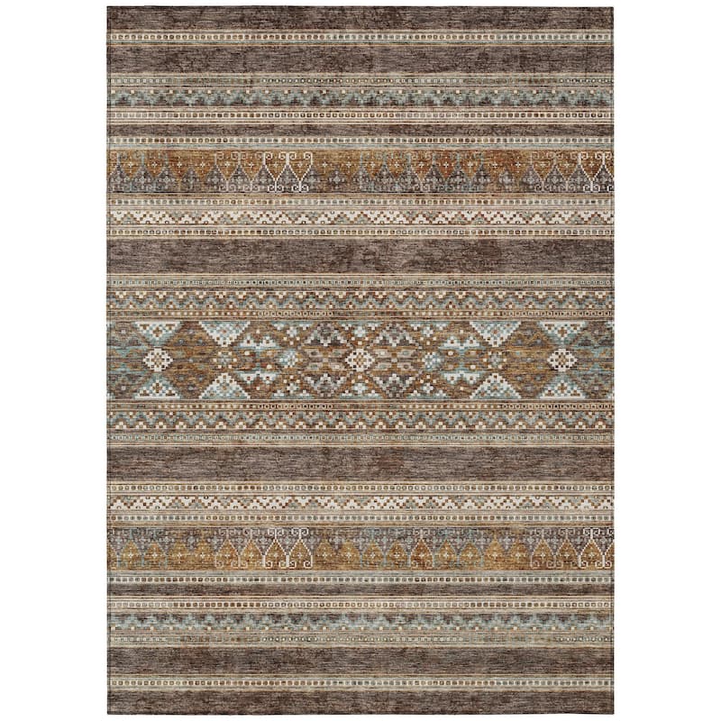 HomeRoots Southwestern Transitional Rectangle Outdoor Rug