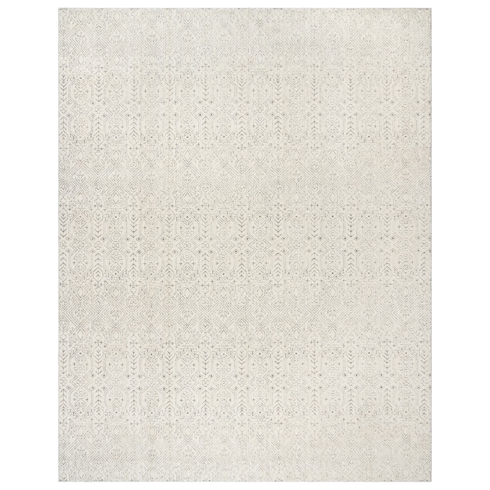 Gertmenian Sydney Light Toned Cream Ivory Moroccan Bohemian Soft Polyester Indoor Area Rug Collection