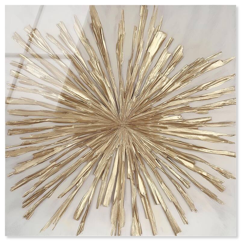 Golden Zenith Acrylic by Art Remedy, Ready to Hang - 40" x 40"