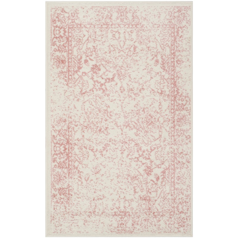 SAFAVIEH Adirondack Dakota Rustic Shabby Chic Distressed Rug - 2'6" x 4' - Ivory/Rose - Rectangle