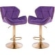 preview thumbnail 24 of 41, Modern Home Luxe Spyder Contemporary Adjustable Suede Barstool - Modern Comfortable Adjusting Height Counter/Bar Stool