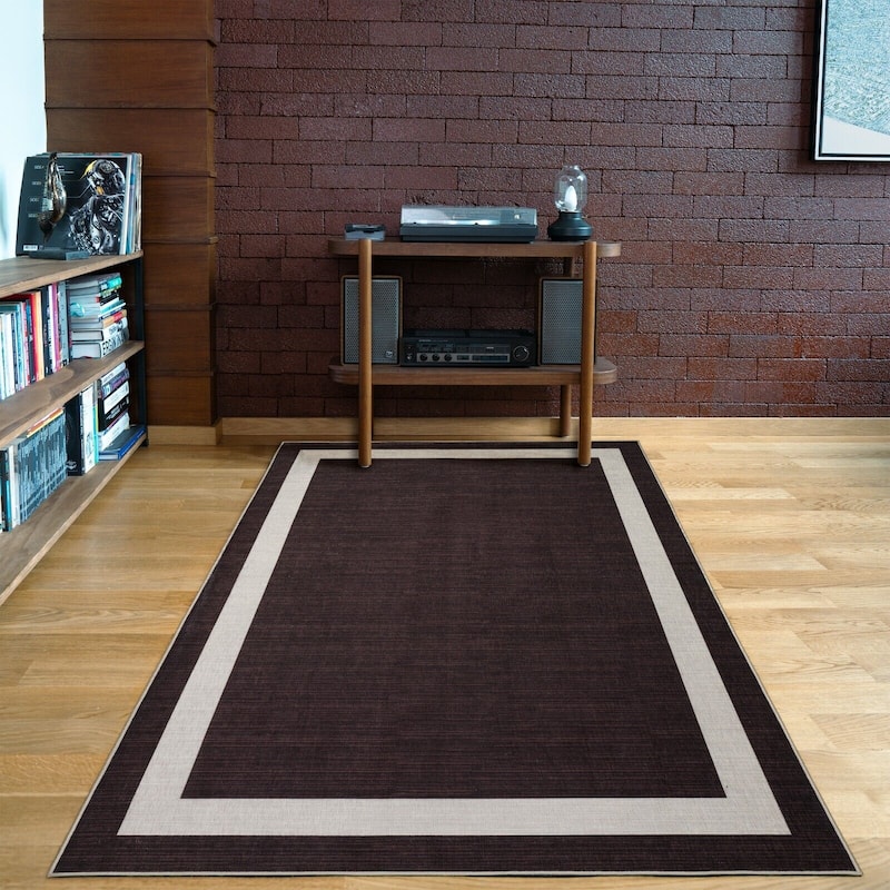 Machine Washable-Eco-Friendly Area Rug With Non-Slip Backing Everest Design