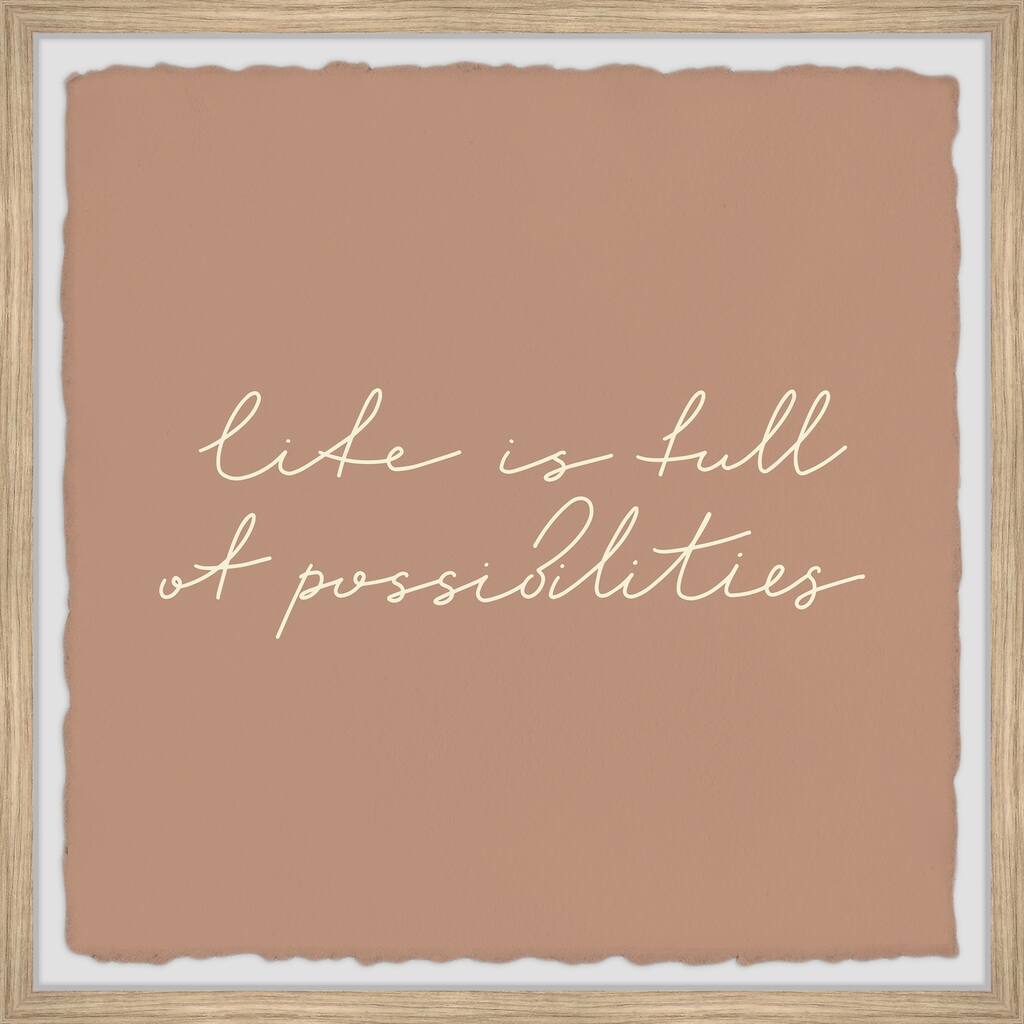 Full of Possibilities Framed Wall Art, Elegant Home Touch - Sophisticated Artwork for Refined Décor