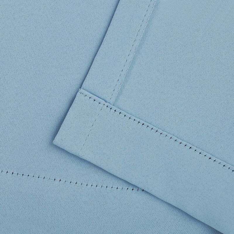 Superior Solid Machine Washable Room Darkening Blackout Curtains with Back Tabs, Set of 2