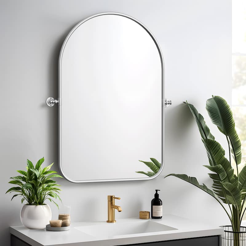 Iron Frame Arched Wall Mirror Vanity Mirror - 36*24