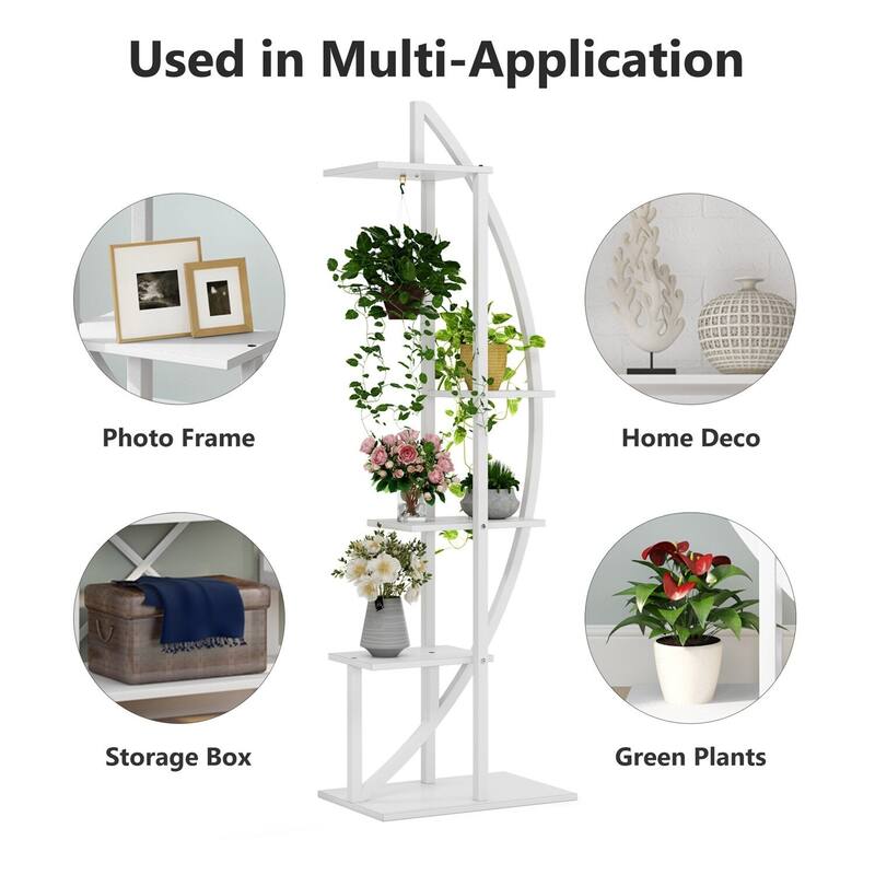 Wooden Plant Flower Display Stand 5-Tier Plant Stand Pack of 2